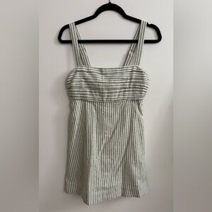 Abercrombie & Fitch Green and White Striped Dress